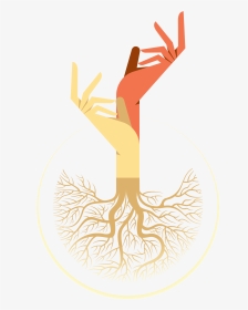 Hand Tree With Roots, HD Png Download, Transparent PNG