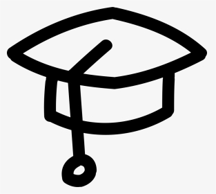 Graduate Hand Drawn Hat Outline - Graduation Icon Outline Transparent, HD Png Download, Transparent PNG