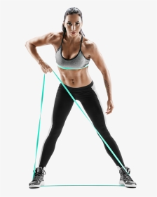 Fit Woman Stretching Png - Fitness Rubber Bands, Transparent Png, Transparent PNG