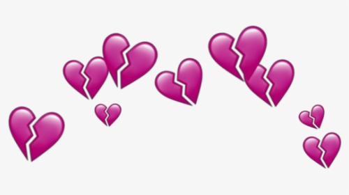 #pink #heart #crown #heartcrown #tumblr #aesthetic - Blue Broken Heart Png, Transparent Png, Transparent PNG