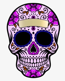Halloween Sugar Skull Clipart Png Royalty Free Download - Calaverita Png, Transparent Png, Transparent PNG