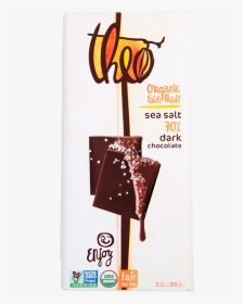 Sea Salt 70% Dark Chocolate - Theo Sea Salt Dark Chocolate, HD Png Download, Transparent PNG