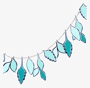 Hand Doodled Leaves Garland-palm & Pine Party Co - Garland, HD Png Download, Transparent PNG