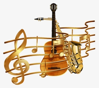 Violin Vector Music Note - Gold Musical Instrument Png, Transparent Png, Transparent PNG