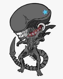 Jpg Black And White By Marina N On - Alien Chibi, HD Png Download, Transparent PNG