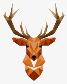 Transparent Deer Antler Clip Art - Geometric Deer, HD Png Download, Transparent PNG