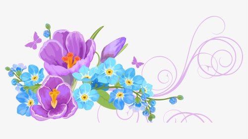Flower Background Png Download - Floral Vector Background Png, Transparent Png, Transparent PNG