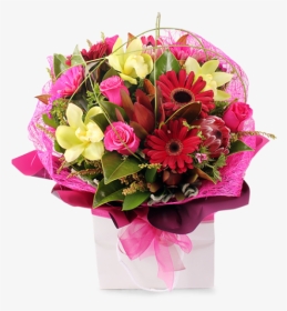 Gerbera Daisies, Proteas, Roses, Tiger Lilies - Bouquet, HD Png Download, Transparent PNG