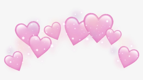 #heart #hearts #pinkhearts #pinkheart #glitter #crown - Pink Heart Emoji Transparent, HD Png Download, Transparent PNG