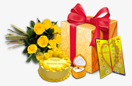 Birthday Cake And Gift Png, Transparent Png, Transparent PNG