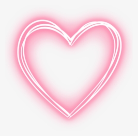 #love #neon #heart #pink #freetoedit - Transparent Neon Pink Heart, HD Png Download, Transparent PNG
