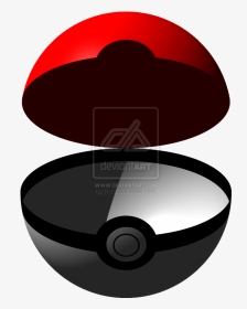 Open Pokeball Drawing, HD Png Download, Transparent PNG
