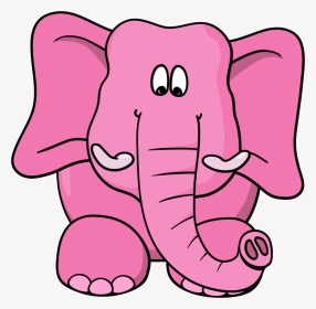 Cartoon Baby Elephant Clip Art Clipart - Pink Elephant Clipart Png, Transparent Png, Transparent PNG