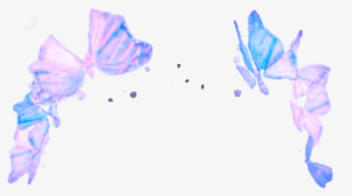 #butterflies #crown #tumblr #filter #aesthetic - Snapchat Transparent Flower Crown, HD Png Download, Transparent PNG