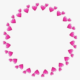 #pink #pinktheme #pinkaesthetic #aesthetic #circle - Transparent Circle Of Hearts Clipart, HD Png Download, Transparent PNG