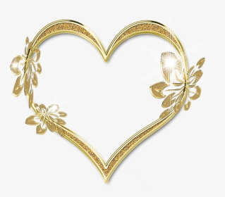 Gold Heart Picture Frames, HD Png Download, Transparent PNG