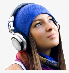 Girl Listening To Music Transparent, HD Png Download, Transparent PNG