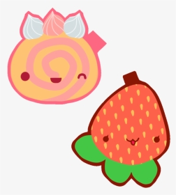 Kawaii Strawberry Cina Roll By Pickleddegg On Clipart - Kawaii Strawberry, HD Png Download, Transparent PNG