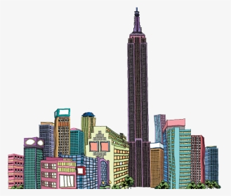 Urban Clipart High Rise Building - Empire State Building Png, Transparent Png, Transparent PNG