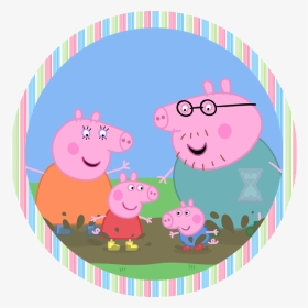 Peppa Pig Familia Redondo, HD Png Download, Transparent PNG