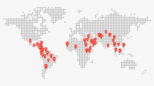 Eastman Automotive Business Global Presence Map - Transparent Png World Map Dotted, Png Download, Transparent PNG