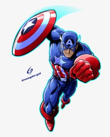 Superhero Drawing Captain America - Captain America Comic Drawing, HD Png Download, Transparent PNG