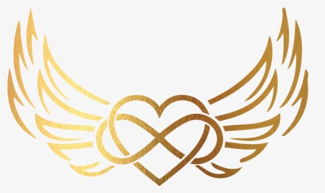Heartwingsjenlogo1-01 - Gold Wings Png Transparent, Png Download, Transparent PNG