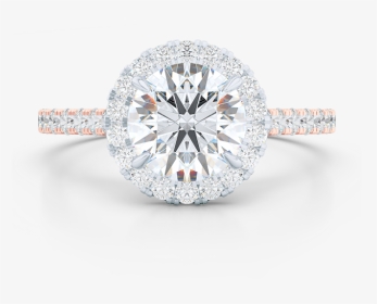 Classic Round Halo Engagement Ring, Hand Fabricated - Pre-engagement Ring, HD Png Download, Transparent PNG