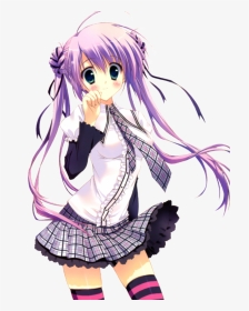 Purple Anime Girl Png, Transparent Png, Transparent PNG