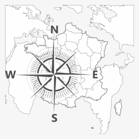 World Map With Compass Rose Clip Art Navigation Transprent - Clip Art, HD Png Download, Transparent PNG