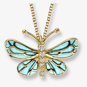 Blue Butterfly Necklace No Background, HD Png Download, Transparent PNG