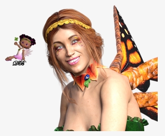Tube Femme Papillon 3d - Illustration, HD Png Download, Transparent PNG