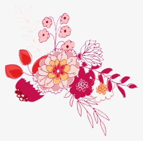 Hand Painted Deep Rose Red Flower Png Transparent - Illustration, Png Download, Transparent PNG