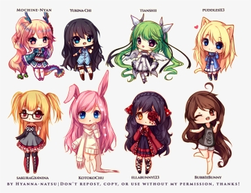 Cute Tiny Anime Characters, HD Png Download , Transparent Png Image -  PNGitem
