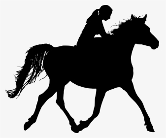 Horse Rider Silhouette Png, Transparent Png, Transparent PNG