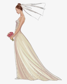 #fteatickers #woman #bride #weddingdress - Sketch, HD Png Download, Transparent PNG