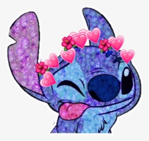 #stitch #cute #love #heartcrown #hearts #heart - Stitch With Heart Crown, HD Png Download, Transparent PNG