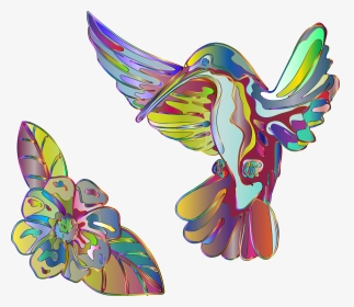 Humming Bird Flower Clipart Vector Royalty Free Stock - Illustration, HD Png Download, Transparent PNG