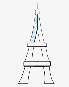 How To Draw Eiffel Tower - Line Art, HD Png Download, Transparent PNG