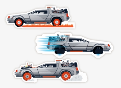 Back To The Future - Sticker Delorean, HD Png Download, Transparent PNG