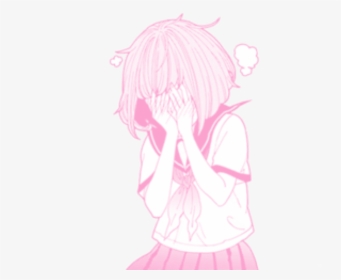 #pink #pastel #pastelpink #anime #japanese #animegirl - Anime Girl Pink Transparent, HD Png Download, Transparent PNG