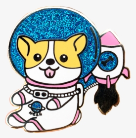 #corgi #cute #kawaii #space #astronaut #dog #sticker - Cartoon, HD Png Download, Transparent PNG