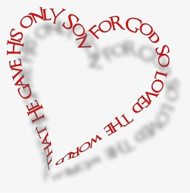 Microsoft Free Clip Art Valentines - John 3 16 Heart, HD Png Download, Transparent PNG