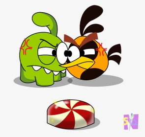 Om Nom Angry Birds, HD Png Download, Transparent PNG