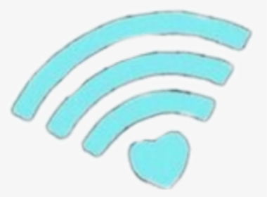 #aesthetic #blue #wifi #heart #corazon #pastel - Heart, HD Png Download, Transparent PNG