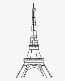 Eiffel Tower Template Cut Out - Eiffel Tower Cut Out Template, HD Png