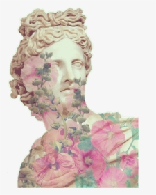 #sticker #vintage #statue #hollyhock #flowers #aesthetic - Aesthetic Statue Transparent, HD Png Download, Transparent PNG