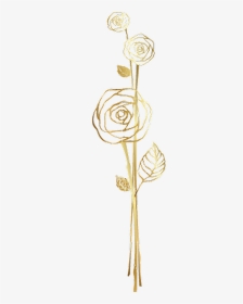 #goldrose #goldleaf #rose #roses #rosestem #gold #decor - Garden Roses, HD Png Download, Transparent PNG