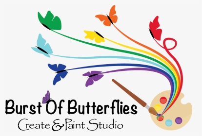 Transparent Purple Paint Splatter Png - Burst Of Butterflies Create & Paint Studio, Png Download, Transparent PNG