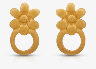 Pretty Floral Gold Earrings - Earrings, HD Png Download, Transparent PNG